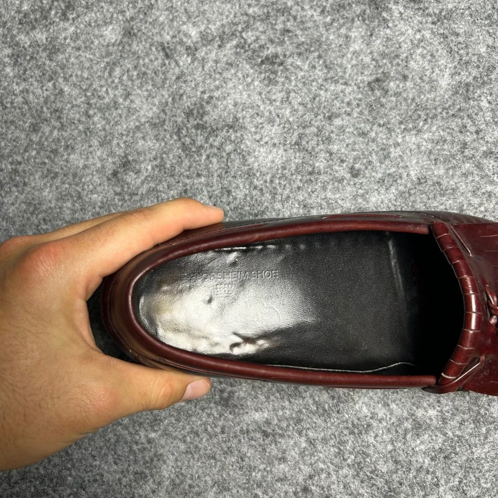 Florsheim Imperial Burgundy Leather Kiltie Tassel Loafers Mens Size 8.5 D